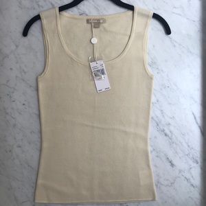 Ivory 100% Cashmere Tank Top